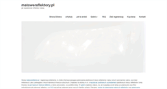 Desktop Screenshot of matowereflektory.pl